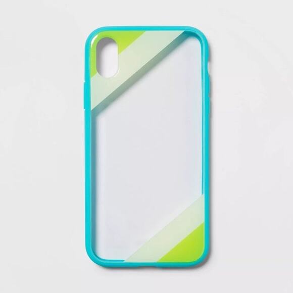 heyday iPhone XR Clear Case with Bumper Frame-Teal - Picture 2 of 2